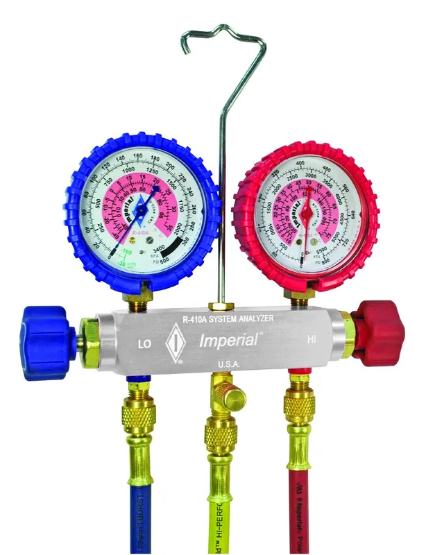 SK0279170-US20260702-105043-0 Imperial 511C R-410A Refrigeration and Air-Conditioning Service 2 Valve Manifold - Image 1