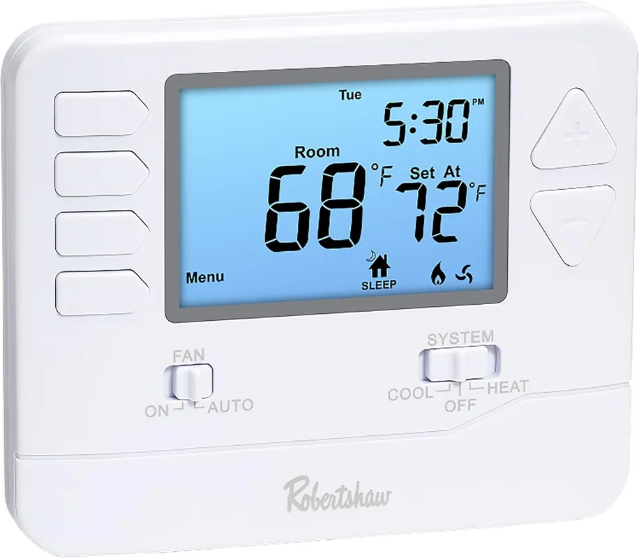 Robertshaw RS9220 Pro Series 7-Day Programmable Thermostat, Multi-Stage, 2 Heat / 2 Cool