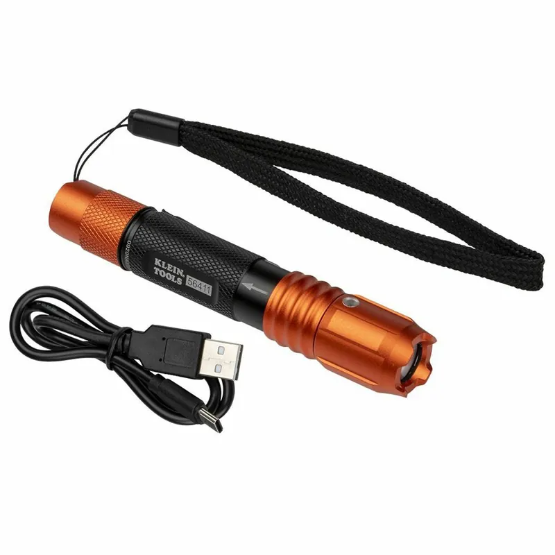 SK0279350-US20260702-105043-0 Klein Tools 56411 Rechargeable Waterproof LED Pocket Light with Lanyard - Image 1