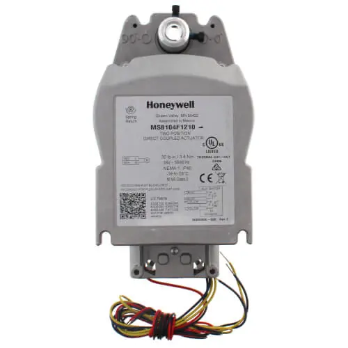 Honeywell MS8104F1210 Fast Acting Two-Position Spring Return Actuator 24V 30 lb-in