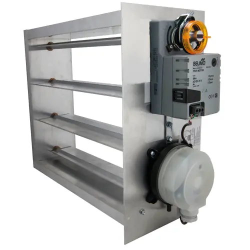 iO HVAC Controls EB-2014 20 x 14 Heavy Duty Motorized Bypass Damper, replacement for EWC EBD-20X14