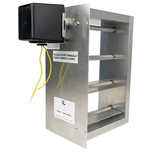 SK0280099-US20260702-105043-0 IO HVAC Controls HD-1806-BM Rectangular Two-Position Zone Damper 18x6 Inches - Image 1