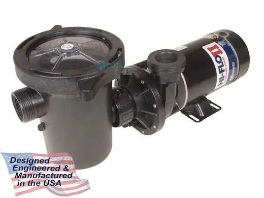 Waterway Plastics PH1150-3 Hi-Flo II Side Discharge 48-Frame 1.5HP Above Ground Pool Pump 115V