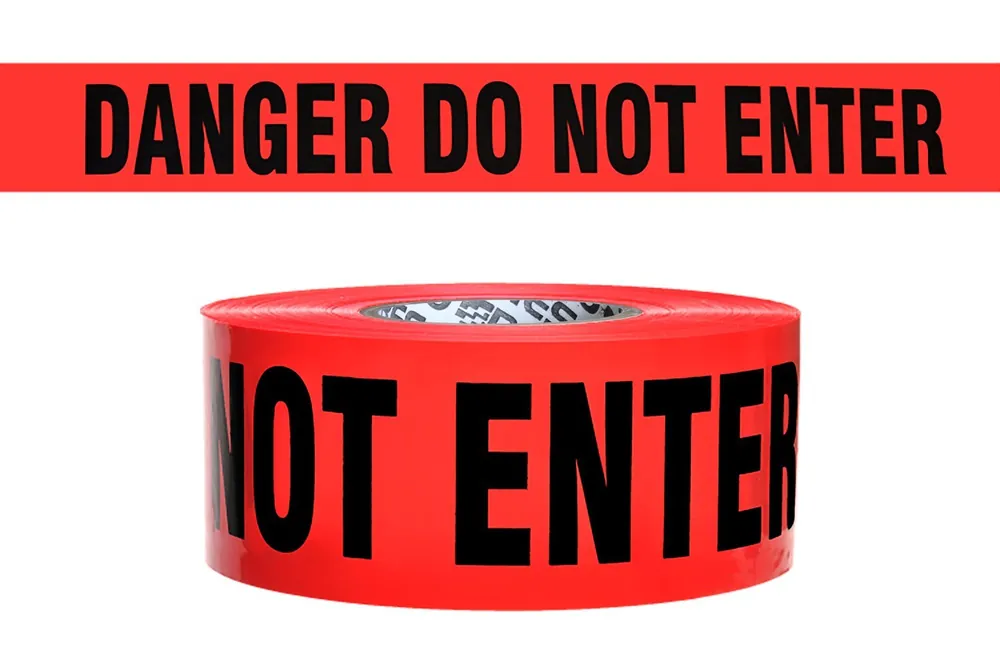SK0283110-US20260702-105043-0 Presco B3102R10 Barricade Tape 2 Mil Danger Do Not Enter Red - Image 1