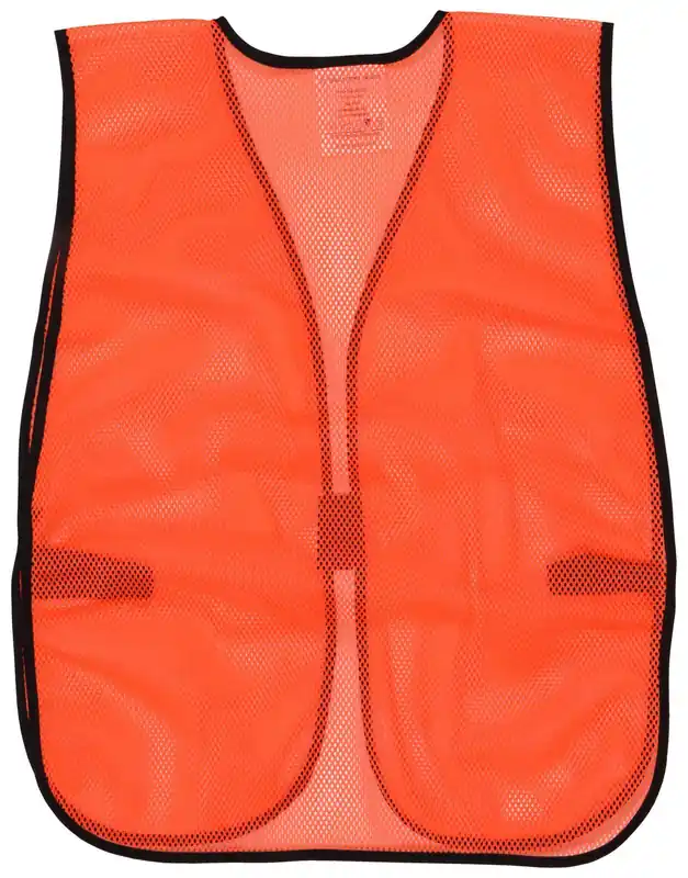 SK0283318-US20260702-105043-0 MCR Safety V201 General Purpose Non-ANSI Safety Vest Universal Hi-Viz Fluorescent Orange Polyester Mesh - Image 1