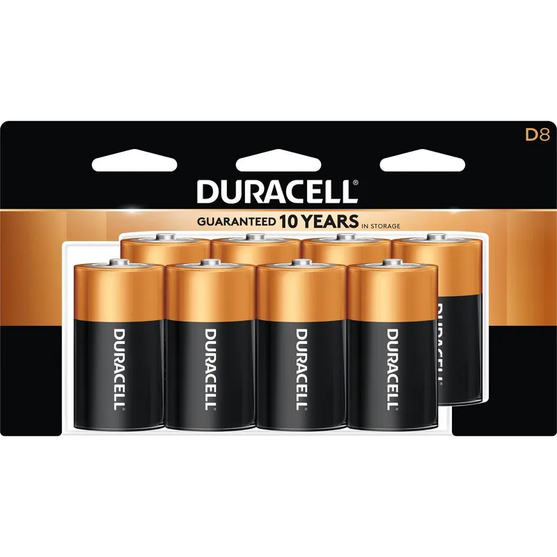 Duracell COPPERTOP MN13R8DWZ17 D Alkaline Battery 8-Pack MN1300