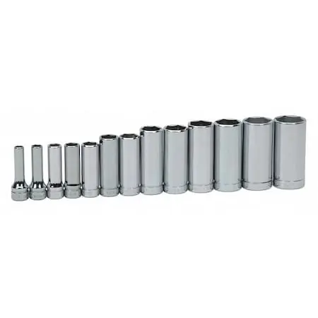 Williams WSBD-13HRC 3/8 Drive Deep Socket Set 6Pt 13pcs