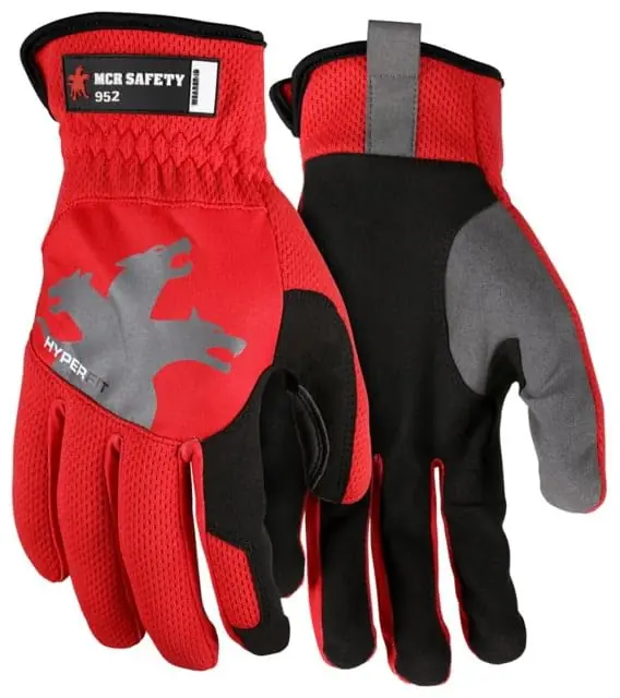 SK0283943-US20260702-105043-0 MCR Safety 952L HyperFit Mechanics Work Gloves Synthetic Leather Palm Reflective Logo - Image 1