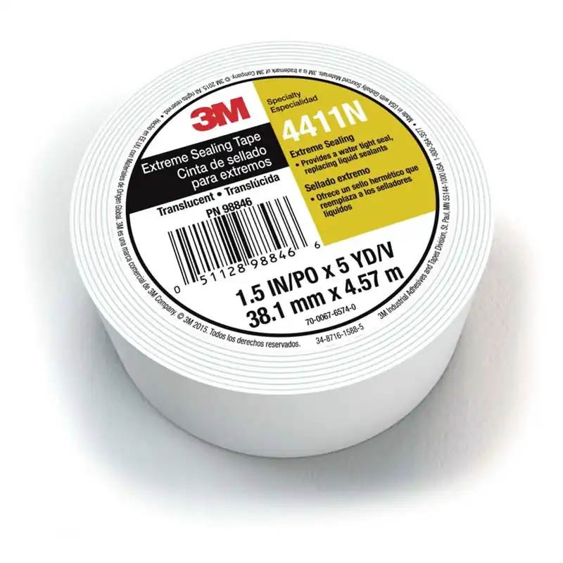 3M 70006765740  Extreme Sealing Tape 4411N  Translucent  - 1 1/2 in x 5 yd - 12 rolls per case