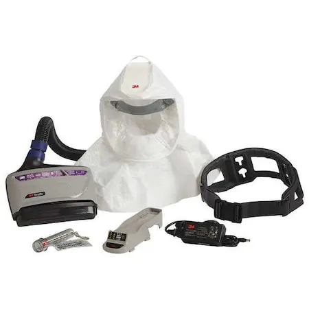 3M TR-600-ECK NIOSH Approved Gas Particulate Vapor Belt-mounted PAPR Kit with Hood