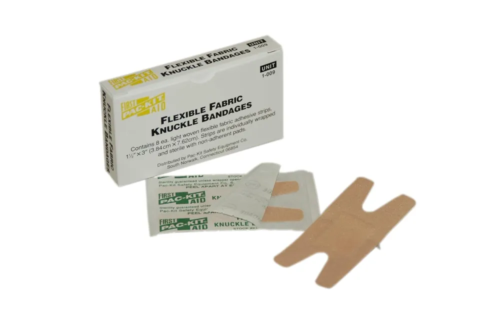 First Aid Only 1009 Fabric Knuckle Bandages 1.5 in x 3 in Box of 8