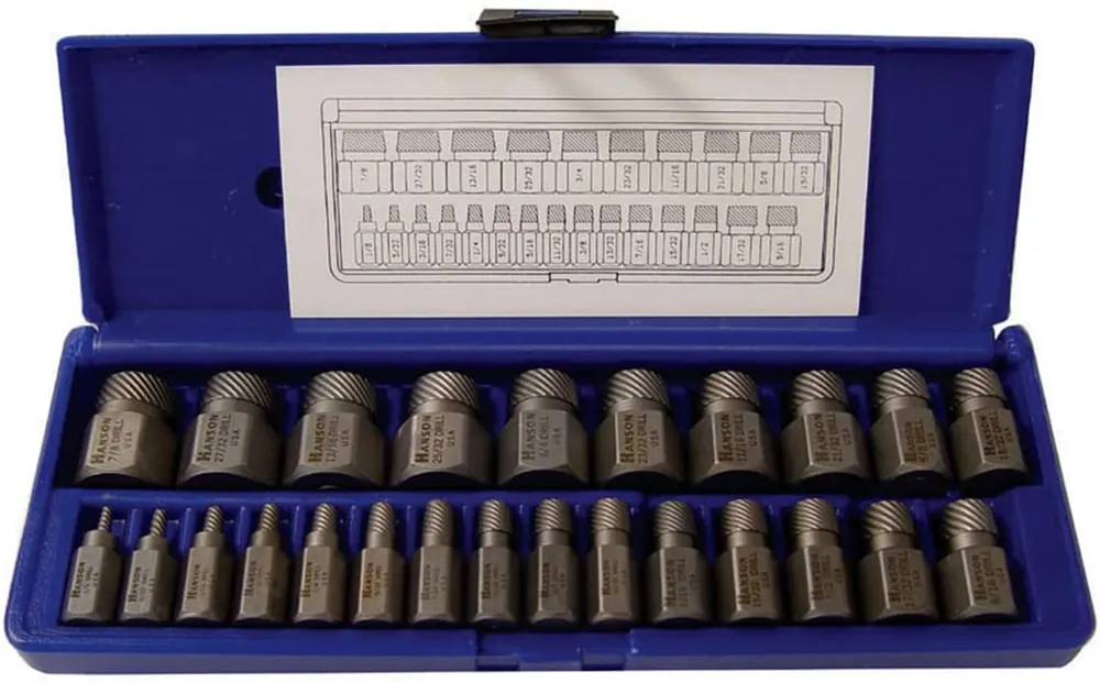 SK0286360-US20260702-105043-0 Hanson 53227 25 Piece Hex Head Multi-Spline Extractor Set - Image 1