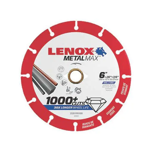 Lenox 1972923 Diamond Cut-Off Wheel 6 x 7/8