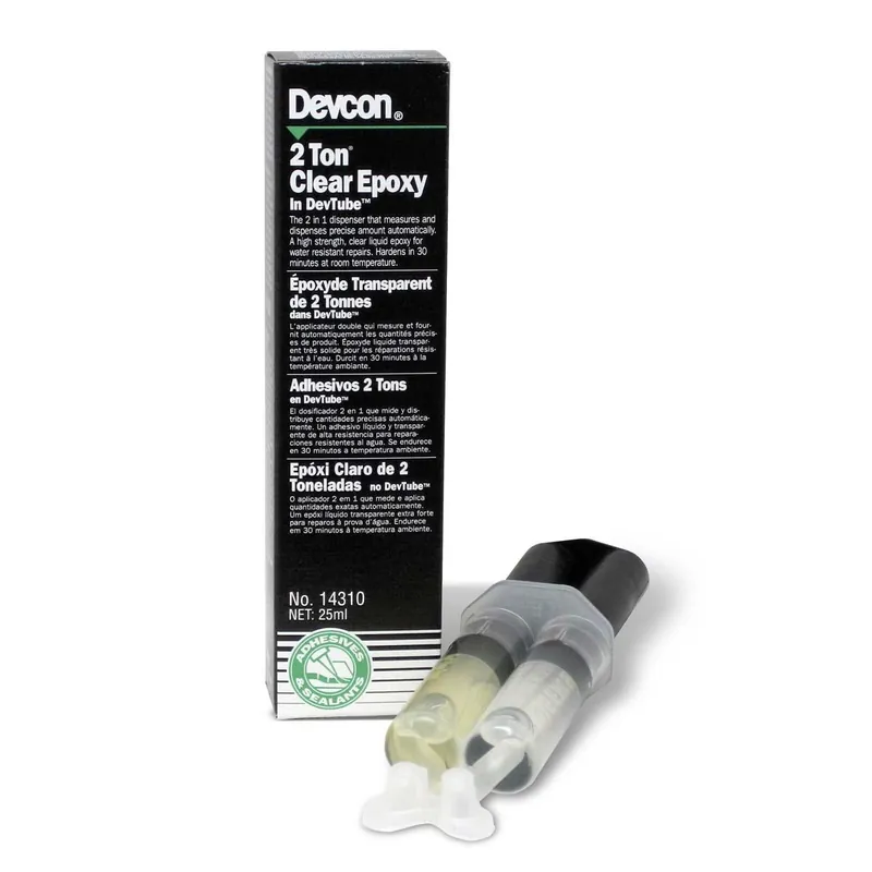 SK0286409-US20260702-105043-0 Devcon 14310 2 Ton Clear Epoxy 25 mL Dev-Tube Clear/White - Image 1