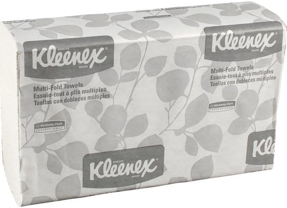 Kleenex 02046  Multifold Paper Towels () - White - 8 Packs / Convenience Case - 150 Tri Fold Paper Towels / Pack - 1 -200 Towels / Case