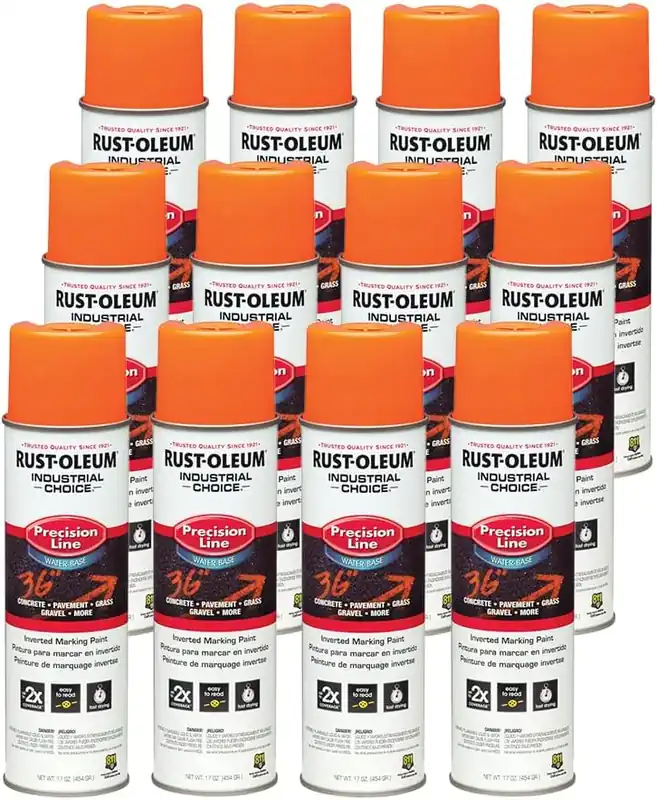 SK0287300-US20260702-105043-0 Rust-Oleum 203036 M1800 Fluorescent Orange Gloss 17 OZ. Spray - 12 Pack - Image 1