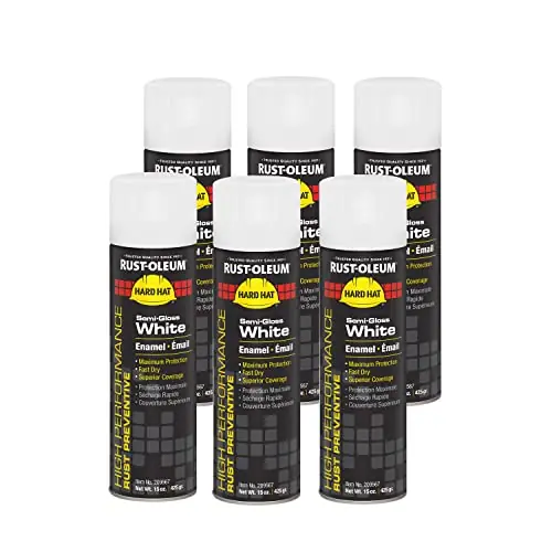 SK0287302-US20260702-105043-0 Rust-Oleum 209567 High Performance V2100 System Semi-Gloss Rust Preventative Spray Paint 20-Ounce White 6-Pack - Image 1