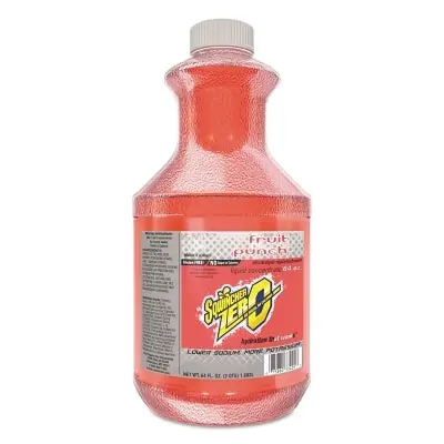 Sqwincher 159050102 ZERO Liquid Concentrate Fruit Punch 64 Oz Yields 5 Gal Bottle