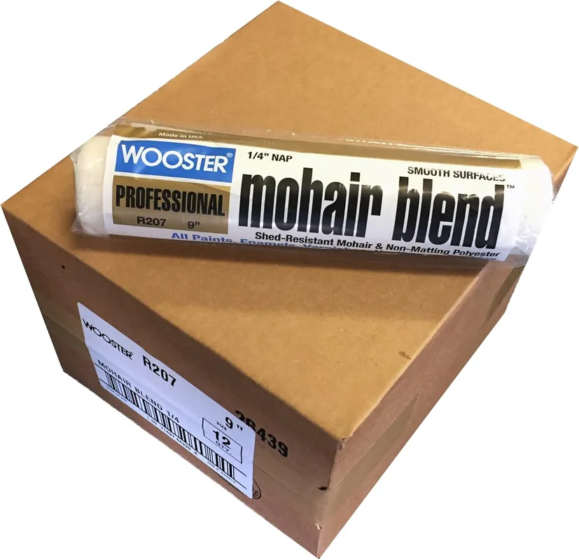 Wooster R207-9 Mohair Blend Roller Cover 1/4-Inch Nap Pack of 12