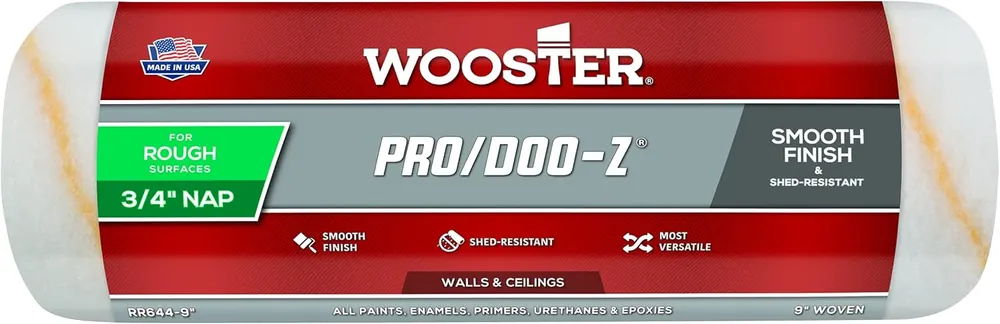 Wooster RR644-9 Pro/Doo-Z Shed Resistant Paint Roller, 9 inch