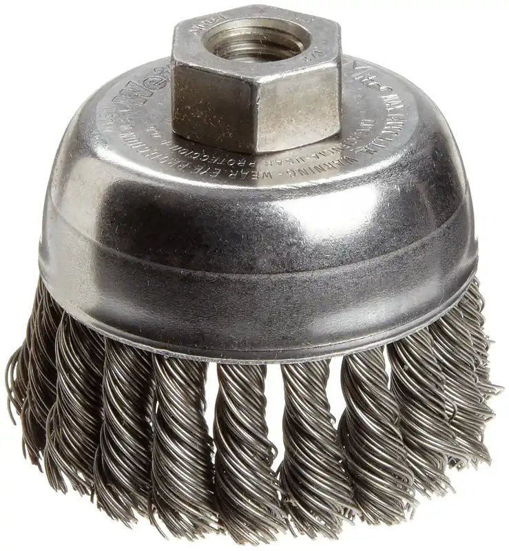 SK0287840-US20260702-105043-0 Weiler 13285 Single Row Knot Wire Cup Brush .020 Steel Fill 1/2-13 UNC Nut - Image 1