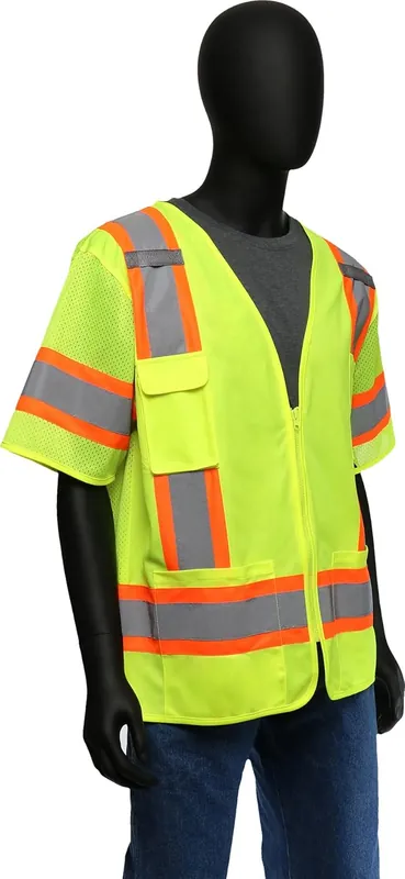 West Chester 47306/3XL Class 3 High Visibility Surveyor Safety Vest Two Tone 3XL