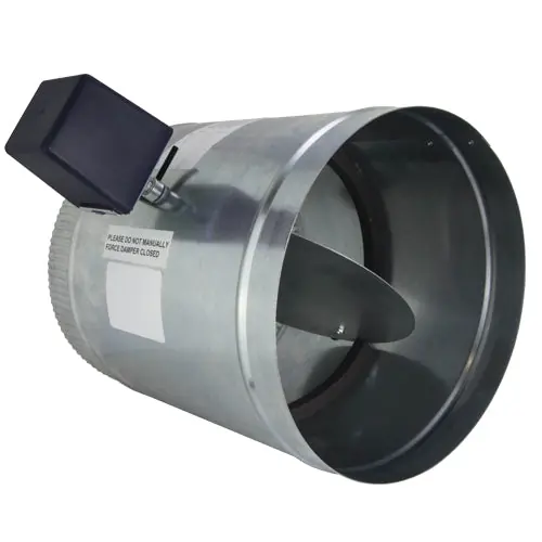 SK0288318-US20260702-105043-0 IO HVAC Controls D-05 5 Inch Round Two-Position Zone Damper 2 Wire Actuator - Image 1