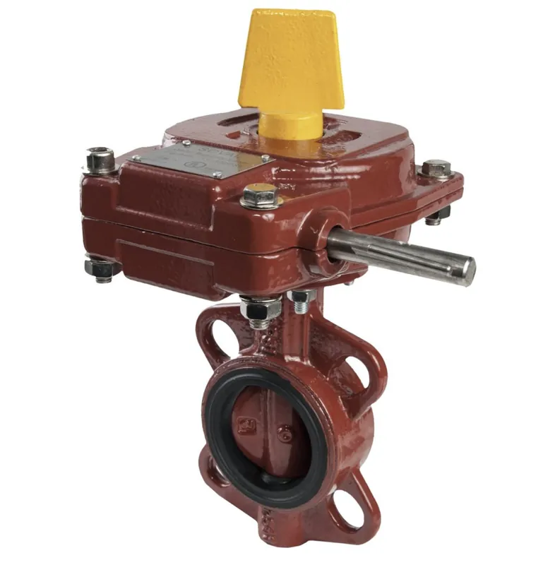 Soval 848-100 10" Ductile Iron UL/FM Wafer Style Butterfly Valve w/ Tamper Switch