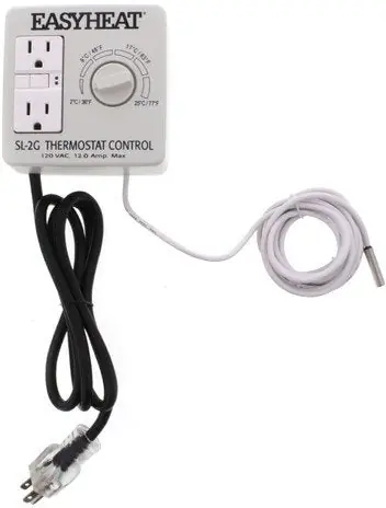 EasyHeat SL-2G Residential Pipe Tracing Controls GFCI Thermostat Control 120 Vac 34 to 95 deg F