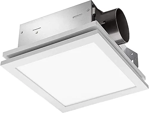 SK0293902-US20260702-105043-0 Delta Breez SLM70ELED BreezSlim Edge-Lit Dimmable LED Light Ventilation Fan, White - Image 1