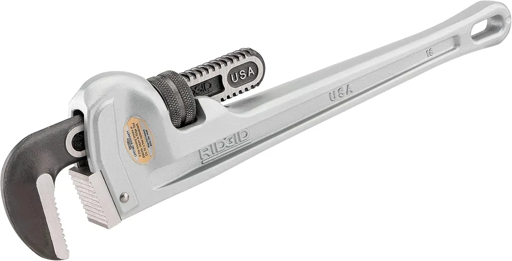 Ridgid 31110 Model 836 Aluminum Straight 36 Plumbing Pipe Wrench Silver Made In The USA