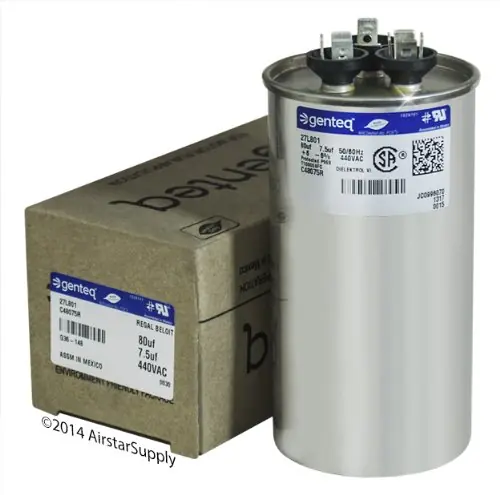 Goodman CAP075800440RT Capacitor 80/7.5 440V