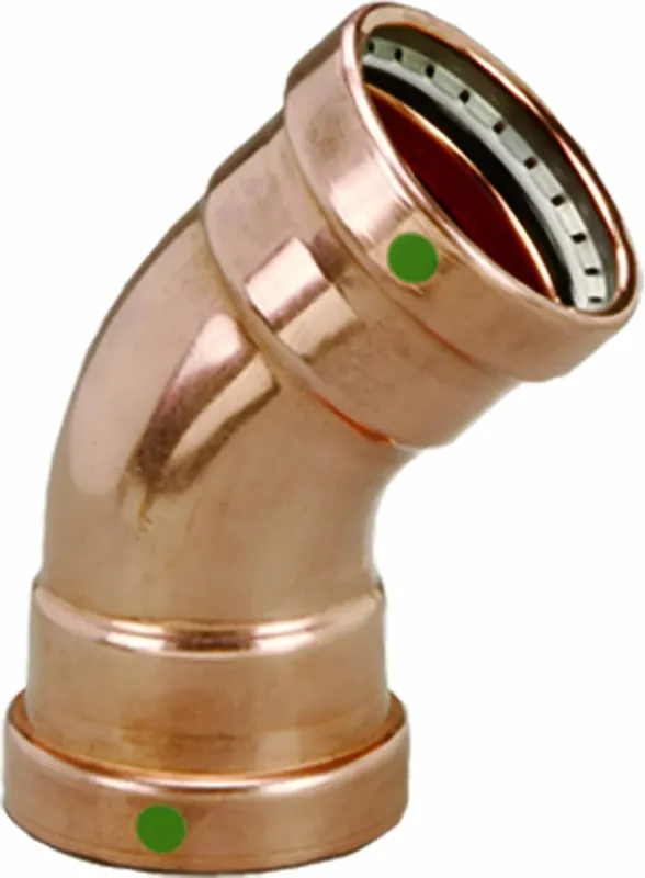 SK0296977-US20260702-105043-0 Viega 20658 ProPress Zero Lead Copper XL-C 45-Degree Elbow with 3-Inch P x P - Image 1