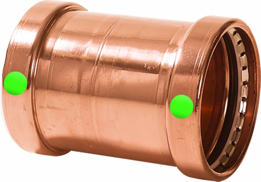 SK0296989-US20260702-105043-0 Viega 20753 ProPress 4 Inch Copper XL-C Coupling - No Stop - Image 1
