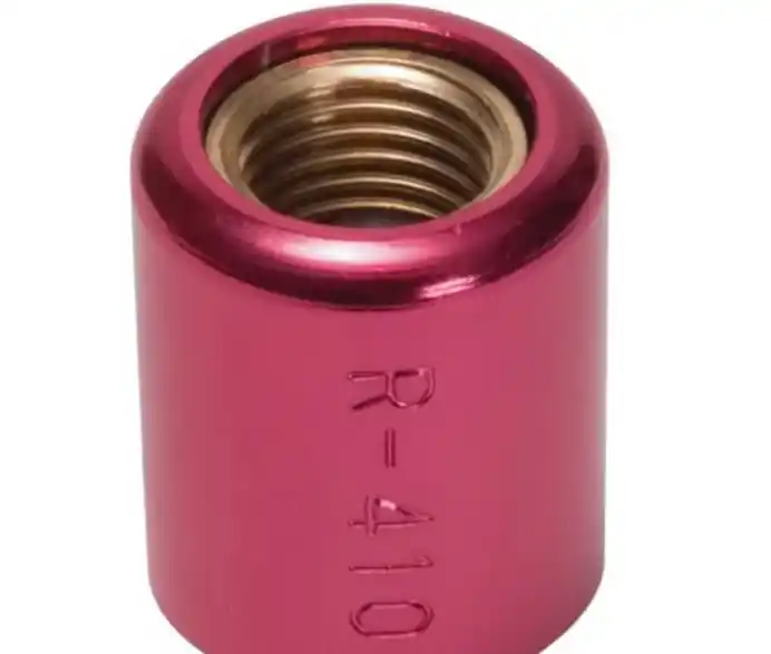 Rectorseal 86683 Novent NP-R410 Tamper Resistant Locking Cap For Service Valves R410, 1/4 Inch Threaded, Pink; 50/Box