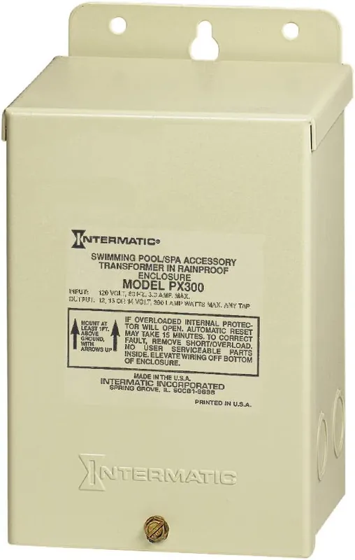 Intermatic PX300 12V 300W Transformer with Automatic Circuit Breaker Beige