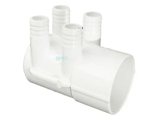 SK0301050-US20260702-105043-0 Waterway Plastics 672-7170 2 SXT x Dead End x Four 3/4 Ribbed Barb Ports Manifold - Image 1