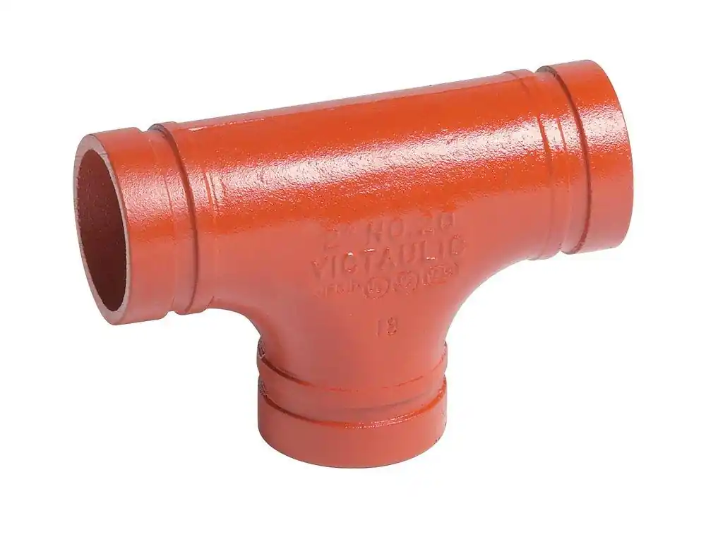 Victaulic F060020P00 Style 20 6 in Grooved Painted Ductile Iron Tee