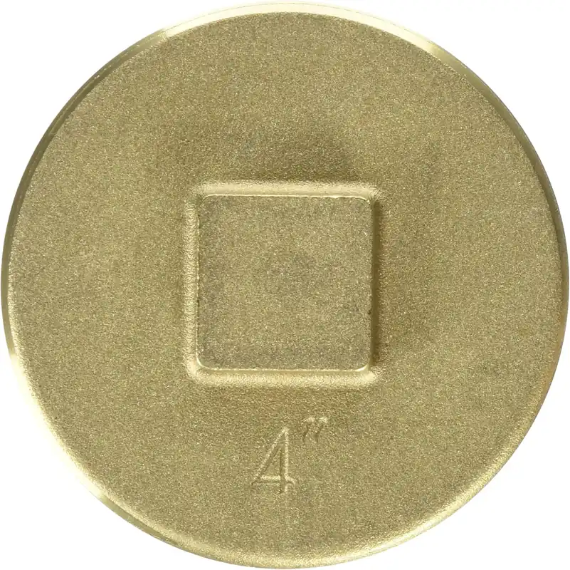Jones Stephens P50400 Raised Head Brass Clean Out Plug 4 Inch