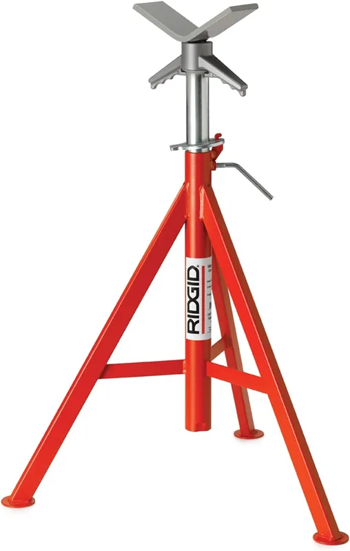 SK0304542-US20260702-105043-0 RIDGID 56662 VJ-99 V Head High Pipe Stand 12-Inch - Image 1