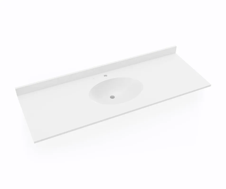SK0306685-US20260702-105043-0 Swan Surfaces CH1B2261.010 Chesapeake Vanity Top 61x22 White Center Bowl - Image 1