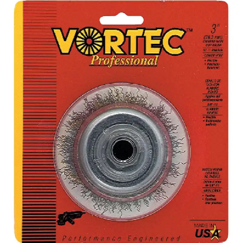 Weiler 36031 Vortec 3 In. Crimped 0.014 In. Angle Grinder Wire Brush