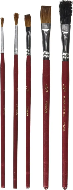 Wooster F5105 5-Piece Camel Hair/Bristle Art Brush Assortment