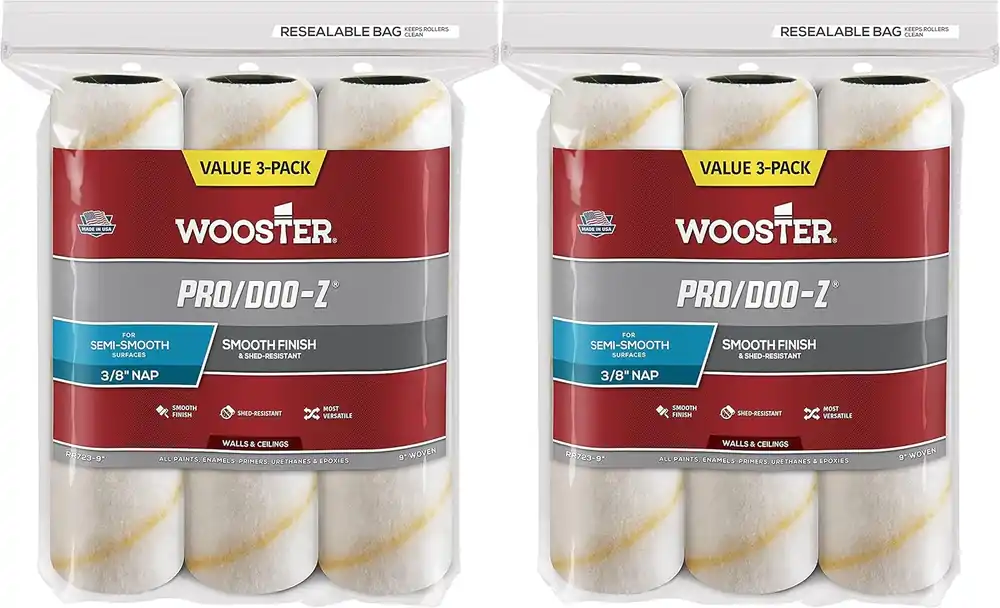 Wooster RR723-9 Pro Doo-Z Woven 3/8 in. x 9 in. W Paint Roller Cover 3 pk