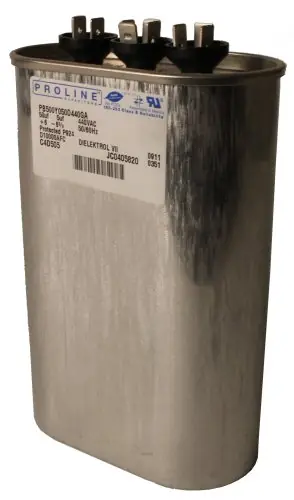 Fasco C4D505 50 Mfd/5 Mfd 440-volt Proline Dual Microfarad Capacitor with 2-Inch Base Size and 5.25-Inch Case Height