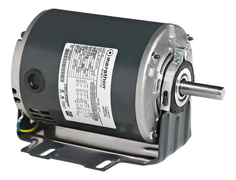 Marathon MK546 5K42JN3050 Belt Drive Motor 3 Phase Open Drip Proof Resilient Ring Mount Ball Bearing 1/2 hp 1800 RPM 2 Speeds 460 VAC 56 Frame