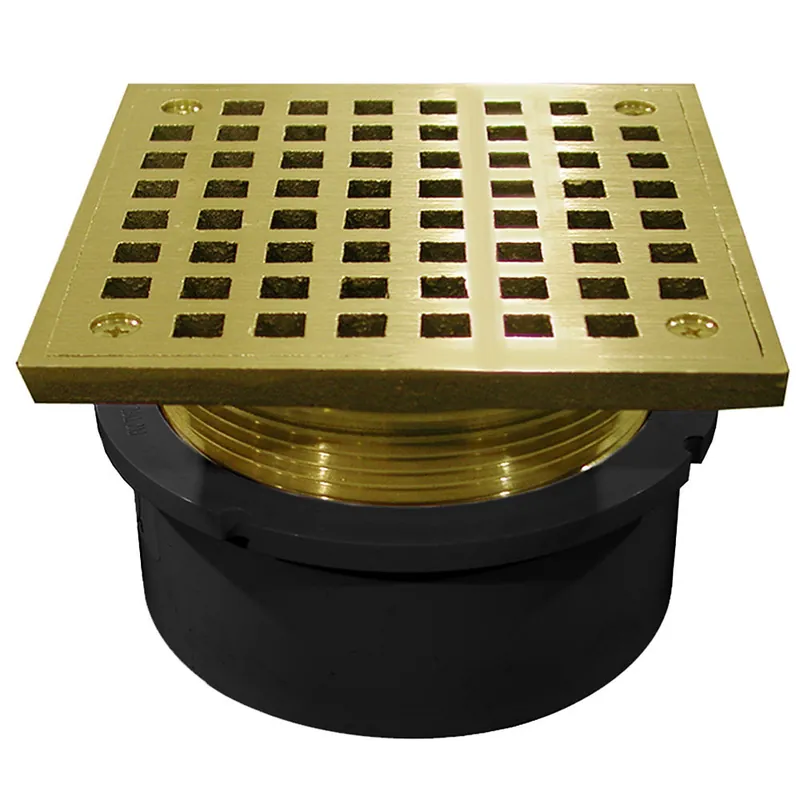 Jones Stephens D53066 4 PVC HF ADJ GP DRAIN W/6 SQ BRZ STR/SPUD