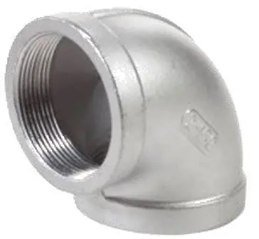SK0311183-US20260702-105043-0 Merit Brass 31101005 12 150# THREADED 304 STAINLESS STEEL 90 DEGREE ELBOW IMPORT - Image 1