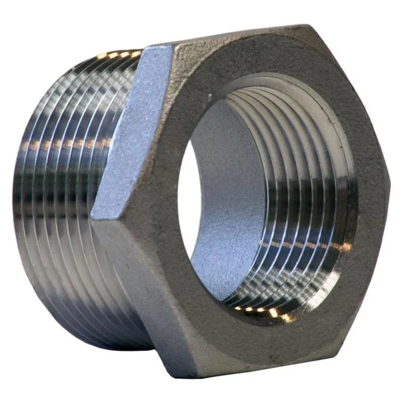 Merit Brass 33131221 114X1 150# THREADED 304 STAINLESS STEEL HEX BUSHING