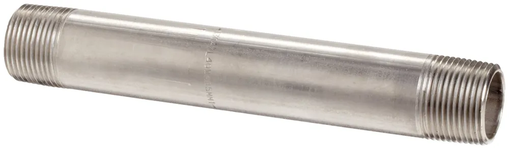 Merit Brass 4016-600 Stainless Steel Pipe Nipple 1 Inch x 6 Inch SCH 40 Welded
